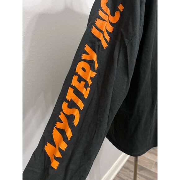 Scooby Doo T-Shirt Sz XL Black Colorful Graphic Arm SpellOut Halloween Haunted - Picture 3 of 5